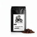 Bike Boy Coffee with repositioned coffee beans